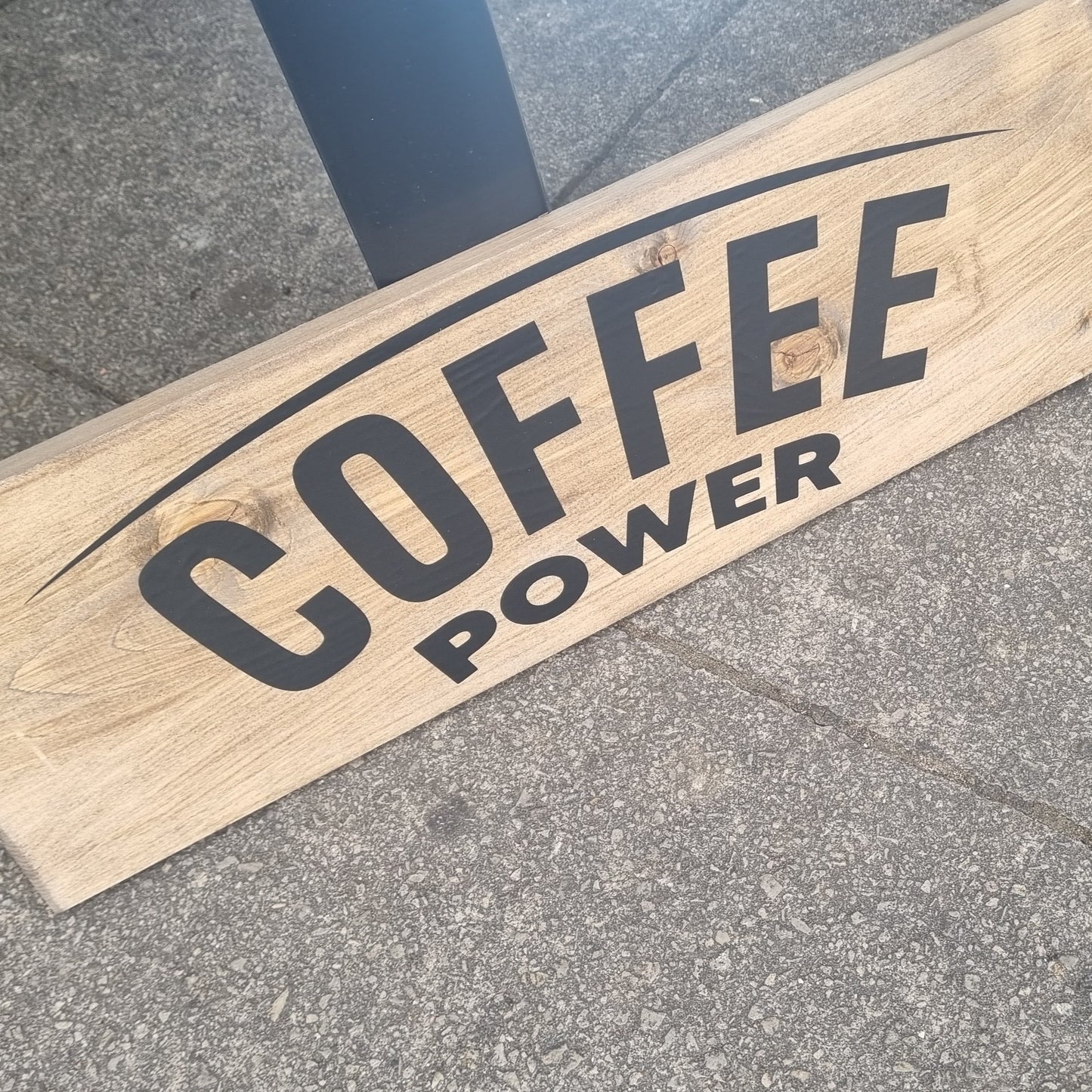 Coffee teak power Sign