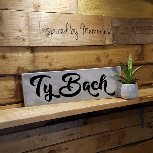 Ty Bach Wooden Sign