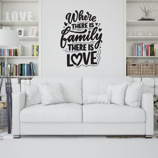 Wall Vinyls. Where there is family there is love